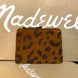 NWT Madewell Pocket Pouch Wallet Leopard